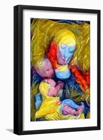 The Lady of the Plastic Bags, 2022, (Digital)-Trygve Skogrand-Framed Giclee Print