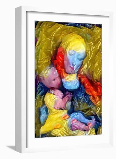 The Lady of the Plastic Bags, 2022, (Digital)-Trygve Skogrand-Framed Giclee Print