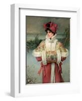 The Lady of the Snows, C.1896-George Henry Boughton-Framed Giclee Print