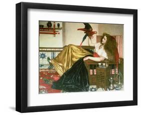 The Lady of the Tootni-Nameh, or the Legend of the Parrot (Oil on Canvas)-Valentine Cameron Prinsep-Framed Giclee Print