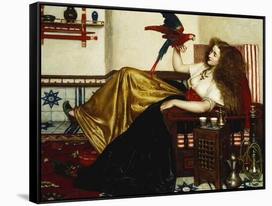 The Lady of the Tootni-Nameh; or the Legend of the Parrot-Valentine Cameron Prinsep-Framed Stretched Canvas