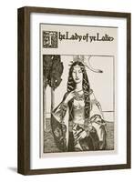 The Lady of Ye Lake, Illustration from 'The Story of King Arthur and His Knights', 1903-Howard Pyle-Framed Giclee Print