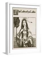 The Lady of Ye Lake, Illustration from 'The Story of King Arthur and His Knights', 1903-Howard Pyle-Framed Giclee Print