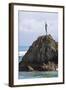 The Lady on the Rock Sculpture Remembering the Maori Women of Mataatua, Whakatane Bay-Matthew Williams-Ellis-Framed Photographic Print