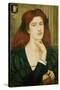 The Lady Prays-Desire (W/C and Gold Paint on Paper)-Marie Spartali Stillman-Stretched Canvas