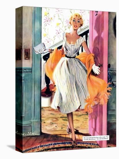 The Lady's Future - Saturday Evening Post "Leading Ladies", February 6, 1954 pg.34-Ernest Chiriaka-Stretched Canvas
