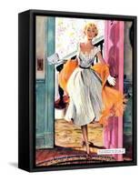 The Lady's Future - Saturday Evening Post "Leading Ladies", February 6, 1954 pg.34-Ernest Chiriaka-Framed Stretched Canvas