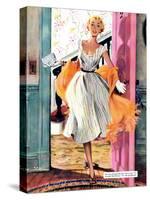 The Lady's Future - Saturday Evening Post "Leading Ladies", February 6, 1954 pg.34-Ernest Chiriaka-Stretched Canvas