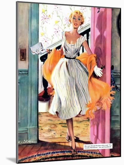 The Lady's Future - Saturday Evening Post "Leading Ladies", February 6, 1954 pg.34-Ernest Chiriaka-Mounted Giclee Print