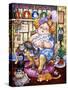 The Lady Who Loves Cats-Bill Bell-Stretched Canvas