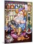 The Lady Who Loves Cats-Bill Bell-Mounted Giclee Print