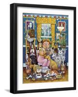 The Lady Who Loves Dogs-Bill Bell-Framed Giclee Print