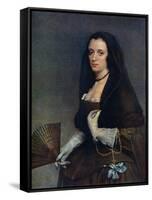 The Lady with a Fan, C1630-1650-Diego Velazquez-Framed Stretched Canvas