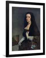 The Lady with a Fan, C1630-1650-Diego Velazquez-Framed Premium Giclee Print