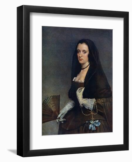 The Lady with a Fan, C1630-1650-Diego Velazquez-Framed Giclee Print