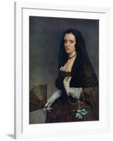 The Lady with a Fan, C1630-1650-Diego Velazquez-Framed Giclee Print