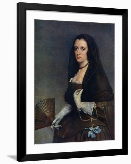 The Lady with a Fan, C1630-1650-Diego Velazquez-Framed Giclee Print