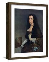 The Lady with a Fan, C1630-1650-Diego Velazquez-Framed Giclee Print