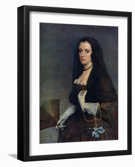 The Lady with a Fan, C1630-1650-Diego Velazquez-Framed Giclee Print