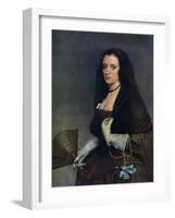 The Lady with a Fan, C1630-1650-Diego Velazquez-Framed Giclee Print