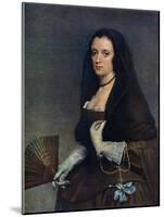 The Lady with a Fan, C1630-1650-Diego Velazquez-Mounted Giclee Print