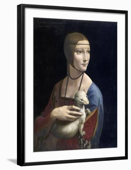 The Lady with an Ermine, ca. 1490-Leonardo Da Vinci-Framed Giclee Print