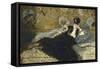 The Lady with Fans, 1873-Edouard Manet-Framed Stretched Canvas
