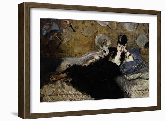 The Lady with the Fans, c.1873-Edouard Manet-Framed Giclee Print