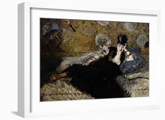 The Lady with the Fans, c.1873-Edouard Manet-Framed Giclee Print