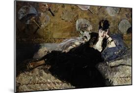 The Lady with the Fans, c.1873-Edouard Manet-Mounted Giclee Print
