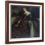 The Lady with the Green Fan, Portrait of Mrs Hacon-Charles Haslewood Shannon-Framed Giclee Print