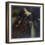 The Lady with the Green Fan, Portrait of Mrs Hacon-Charles Haslewood Shannon-Framed Giclee Print