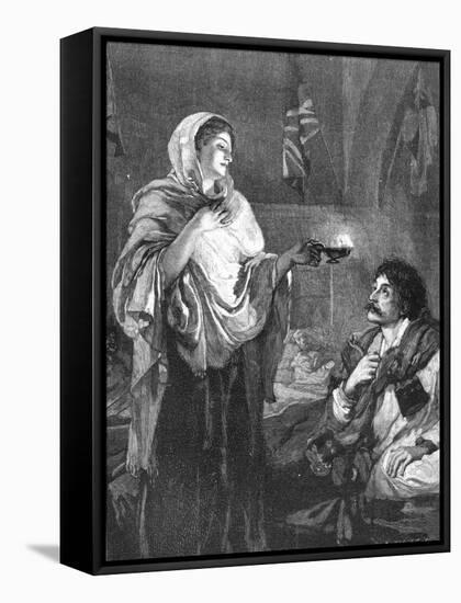 The Lady with the Lamp, C1880-null-Framed Stretched Canvas