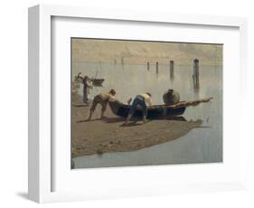 The Lagoon at Mazzorbo on a Summer's Say, Detail-Guglielmo Ciardi-Framed Giclee Print