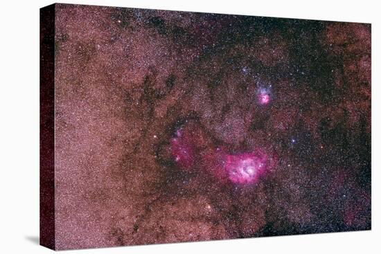 The Lagoon Nebula and Trifid Nebula in the Constellation Sagittarius-null-Stretched Canvas