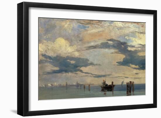 The lagoon of Venice-Richard Parkes Bonington-Framed Giclee Print