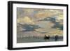 The lagoon of Venice-Richard Parkes Bonington-Framed Giclee Print