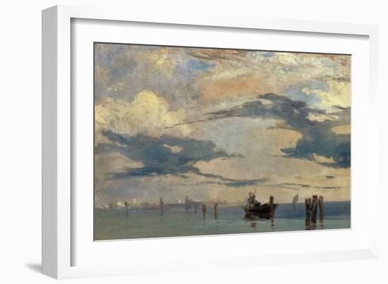 The lagoon of Venice-Richard Parkes Bonington-Framed Giclee Print