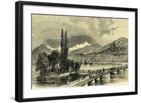 The Lake and City of Geneva Switzerland-null-Framed Giclee Print