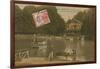 The Lake and the Chalet Robinson, Bois de La Cambre, Brussels. Postcard Sent in 1913-Belgian Photographer-Framed Giclee Print