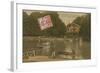 The Lake and the Chalet Robinson, Bois de La Cambre, Brussels. Postcard Sent in 1913-Belgian Photographer-Framed Giclee Print