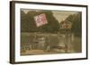 The Lake and the Chalet Robinson, Bois de La Cambre, Brussels. Postcard Sent in 1913-Belgian Photographer-Framed Giclee Print