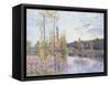 The Lake at Chevreuil-Alfred Sisley-Framed Stretched Canvas