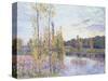 The Lake at Chevreuil-Alfred Sisley-Stretched Canvas