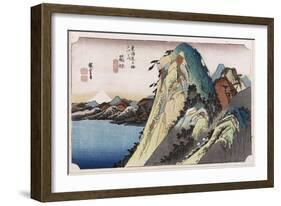 The Lake at Hakone, from 'Fifty-Three Stations of the Tokaido'-Ando Hiroshige-Framed Giclee Print