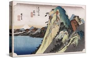 The Lake at Hakone, from 'Fifty-Three Stations of the Tokaido'-Ando Hiroshige-Stretched Canvas