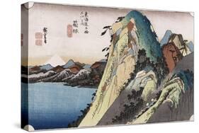 The Lake at Hakone', from the Series 'The Fifty-Three Stations of the Tokaido'-Ando Hiroshige-Stretched Canvas