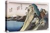 The Lake at Hakone', from the Series 'The Fifty-Three Stations of the Tokaido'-Utagawa Hiroshige-Stretched Canvas