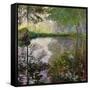 The Lake at Montgeron-Claude Monet-Framed Stretched Canvas