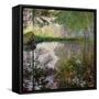 The Lake at Montgeron-Claude Monet-Framed Stretched Canvas